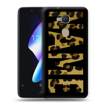 Силиконовый чехол на BQ Aquaris V с принтом NAME