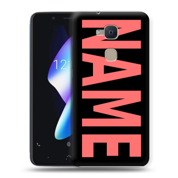 Силиконовый чехол на BQ Aquaris V с принтом NAME