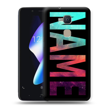 Силиконовый чехол на BQ Aquaris V с принтом NAME