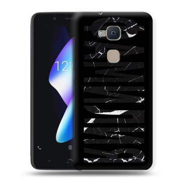 Силиконовый чехол на BQ Aquaris V с принтом ФАМИЛИЯ