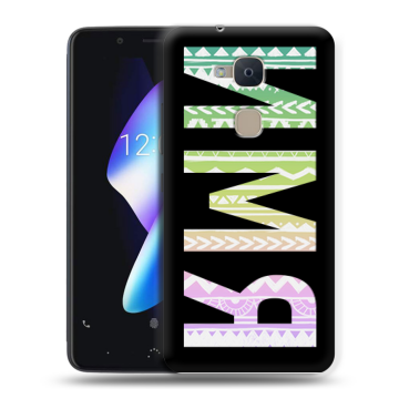 Силиконовый чехол на BQ Aquaris V с принтом ИМЯ