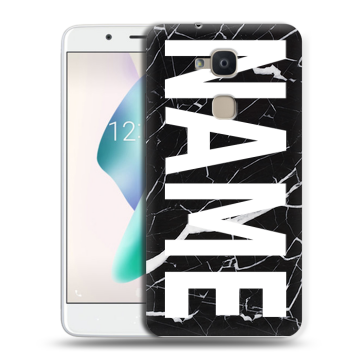 Силиконовый чехол на BQ Aquaris V Plus с принтом NAME