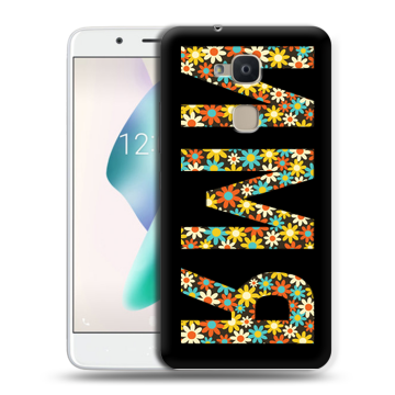 Силиконовый чехол на BQ Aquaris V Plus с принтом ИМЯ