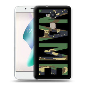 Силиконовый чехол на BQ Aquaris V Plus с принтом NAME