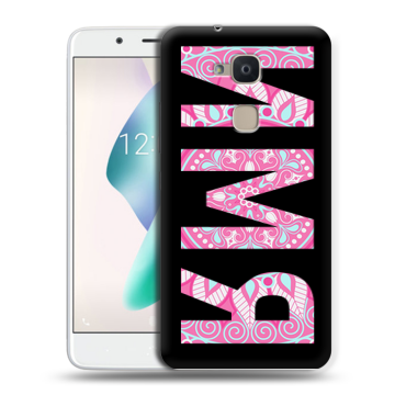 Силиконовый чехол на BQ Aquaris V Plus с принтом ИМЯ
