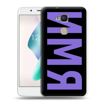 Силиконовый чехол на BQ Aquaris V Plus с принтом ИМЯ
