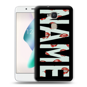 Силиконовый чехол на BQ Aquaris V Plus с принтом NAME