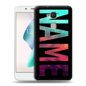 Силиконовый чехол на BQ Aquaris V Plus с принтом NAME