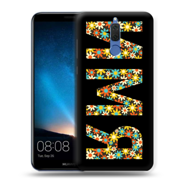 Силиконовый чехол на Huawei Nova 2i с принтом ИМЯ