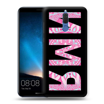 Силиконовый чехол на Huawei Nova 2i с принтом ИМЯ