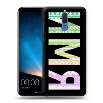 Силиконовый чехол на Huawei Nova 2i с принтом ИМЯ