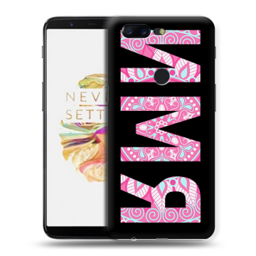 Силиконовый чехол на OnePlus 5T с принтом ИМЯ