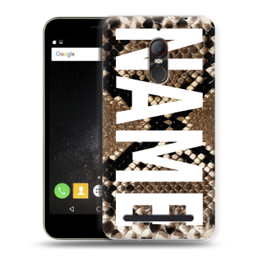 Силиконовый чехол на ZTE Nubia N1 Lite с принтом NAME