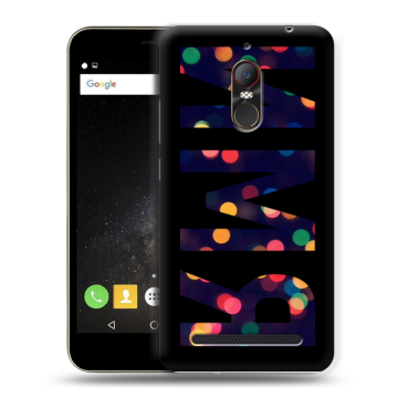 Силиконовый чехол на ZTE Nubia N1 Lite с принтом ИМЯ