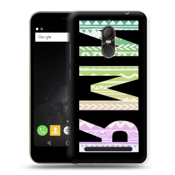 Силиконовый чехол на ZTE Nubia N1 Lite с принтом ИМЯ