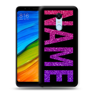 Силиконовый противоударный чехол на Xiaomi RedMi 5 Plus с принтом NAME
