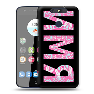 Силиконовый чехол на ZTE Blade V8C с принтом ИМЯ