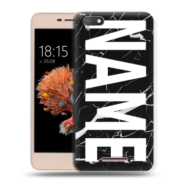 Силиконовый чехол на BQ Strike Power 4G с принтом NAME