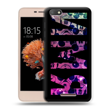 Силиконовый чехол на BQ Strike Power 4G с принтом ИМЯ