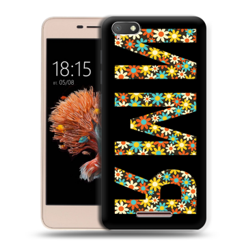 Силиконовый чехол на BQ Strike Power 4G с принтом ИМЯ