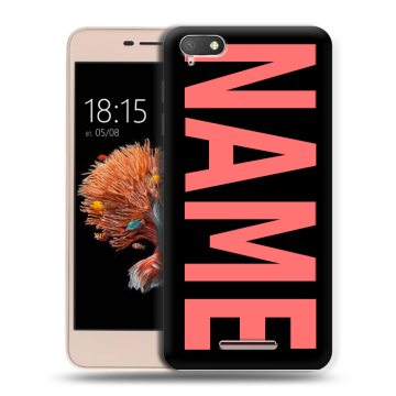 Силиконовый чехол на BQ Strike Power 4G с принтом NAME