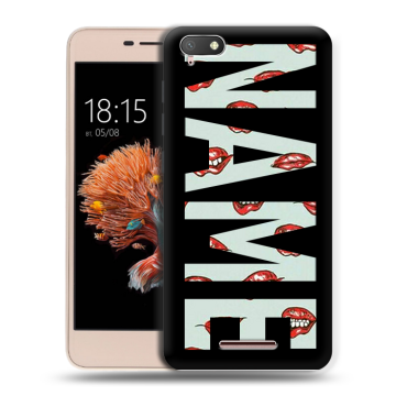 Силиконовый чехол на BQ Strike Power 4G с принтом NAME