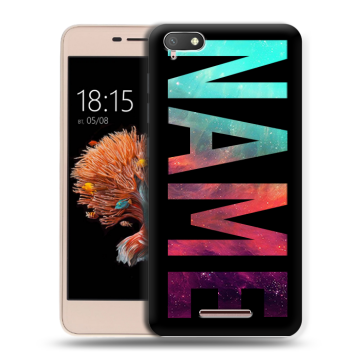 Силиконовый чехол на BQ Strike Power 4G с принтом NAME