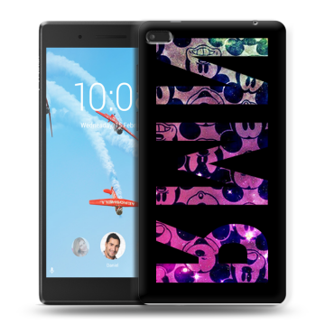 Силиконовый чехол на Lenovo Tab 4 7 с принтом ИМЯ