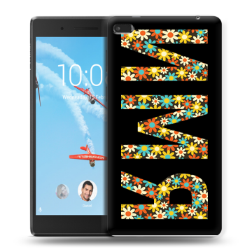 Силиконовый чехол на Lenovo Tab 4 7 с принтом ИМЯ