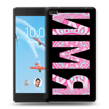 Силиконовый чехол на Lenovo Tab 4 7 с принтом ИМЯ