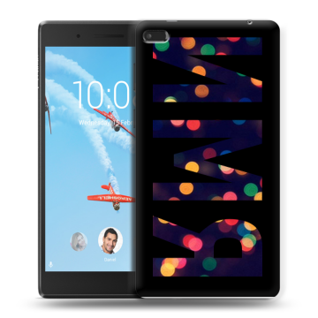Силиконовый чехол на Lenovo Tab 4 7 с принтом ИМЯ