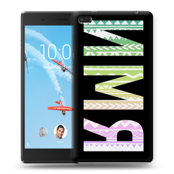 Силиконовый чехол на Lenovo Tab 4 7 с принтом ИМЯ