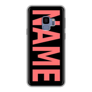 Силиконовый чехол на Samsung Galaxy S9 с принтом NAME