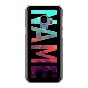 Силиконовый чехол на Samsung Galaxy S9 с принтом NAME