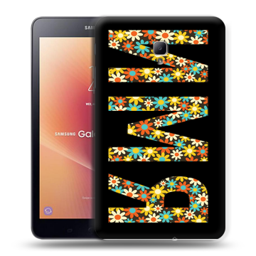Силиконовый чехол на Samsung Galaxy Tab A 8.0 (2017) с принтом ИМЯ