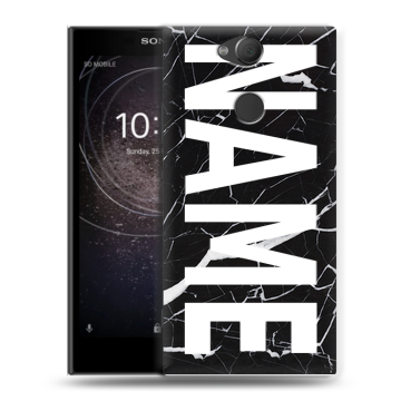 Силиконовый противоударный чехол на Sony Xperia XA2 с принтом NAME