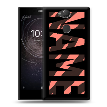 Силиконовый противоударный чехол на Sony Xperia XA2 с принтом NAME