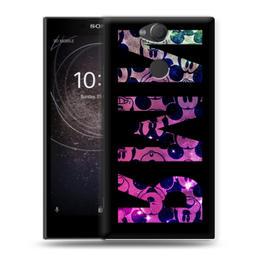 Силиконовый противоударный чехол на Sony Xperia XA2 с принтом ИМЯ