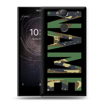 Силиконовый противоударный чехол на Sony Xperia XA2 с принтом NAME