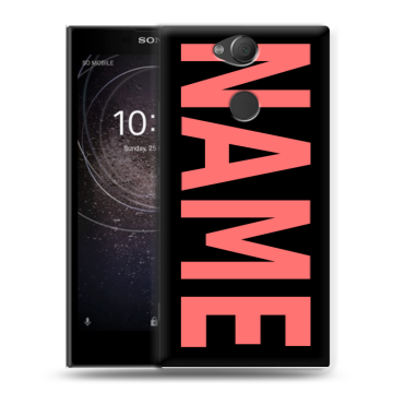 Силиконовый противоударный чехол на Sony Xperia XA2 с принтом NAME