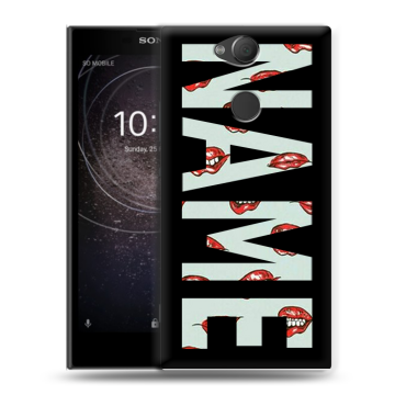 Силиконовый противоударный чехол на Sony Xperia XA2 с принтом NAME