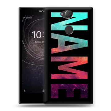 Силиконовый противоударный чехол на Sony Xperia XA2 с принтом NAME