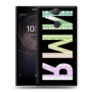 Силиконовый противоударный чехол на Sony Xperia XA2 с принтом ИМЯ