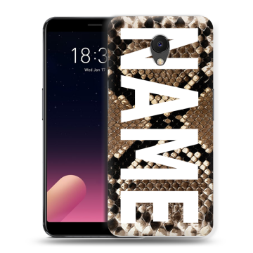 Силиконовый чехол на Meizu M6s с принтом NAME