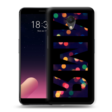 Силиконовый чехол на Meizu M6s с принтом ИМЯ