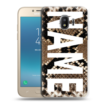 Силиконовый противоударный чехол на Samsung Galaxy J2 (2018) с принтом NAME
