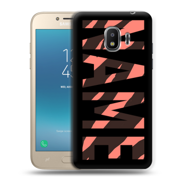 Силиконовый противоударный чехол на Samsung Galaxy J2 (2018) с принтом NAME