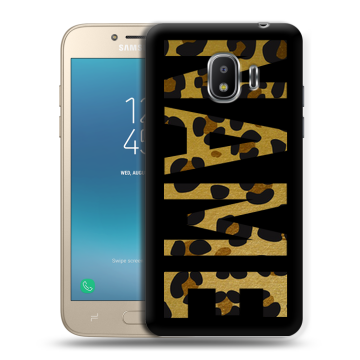 Силиконовый противоударный чехол на Samsung Galaxy J2 (2018) с принтом NAME