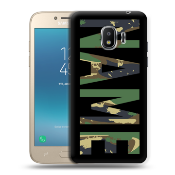 Силиконовый противоударный чехол на Samsung Galaxy J2 (2018) с принтом NAME