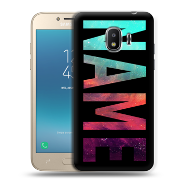 Силиконовый противоударный чехол на Samsung Galaxy J2 (2018) с принтом NAME